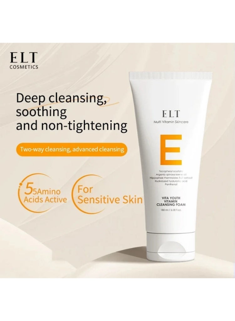اي ال تي ELT Cosmetic Vita Youth Vitamin Cleansing Foam – غسول فيتامين لتفتيح البشرة وتنظيف المسام بعمق - Image 3